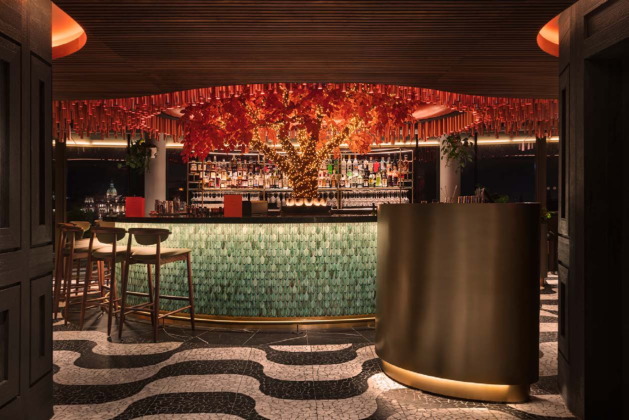 W Hotel Edinburgh bar with mood lighting